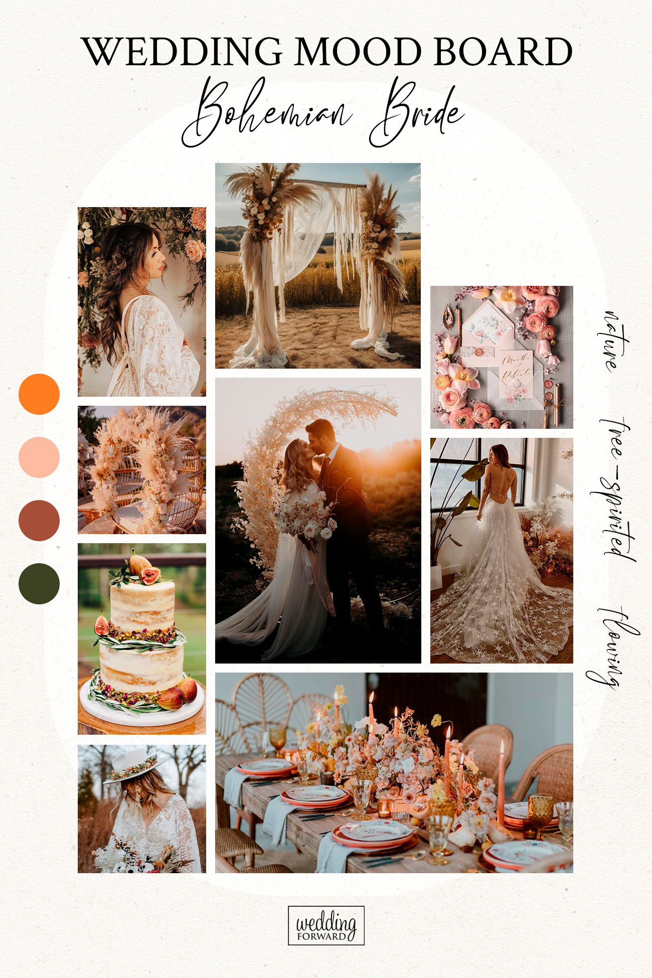Wedding Mood Board For Boho Bride