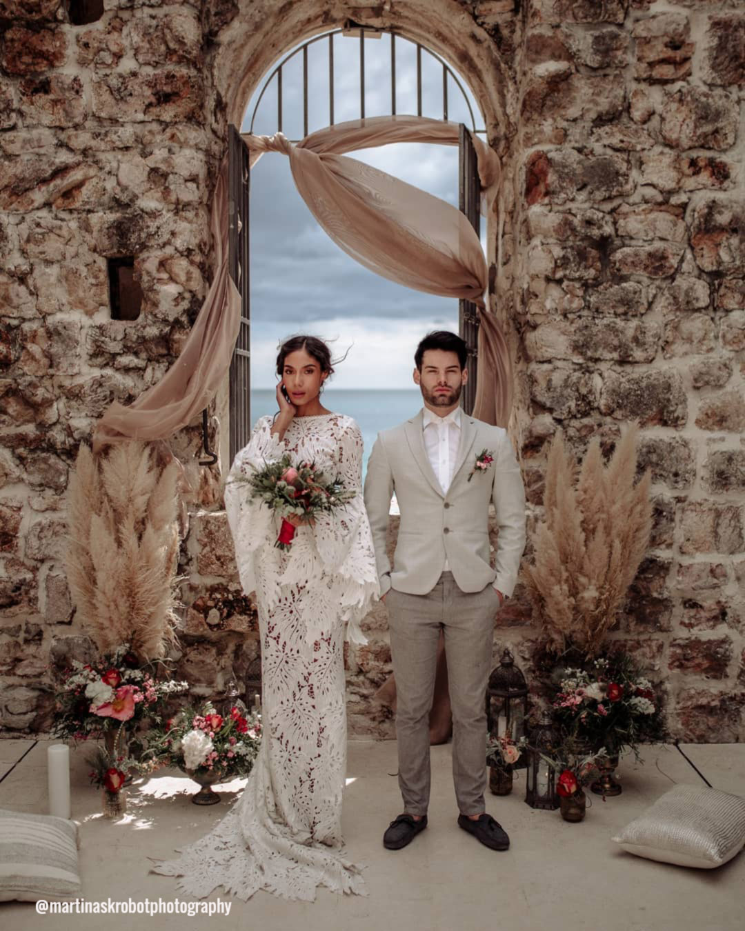 Boho Wedding Arches with Flowers