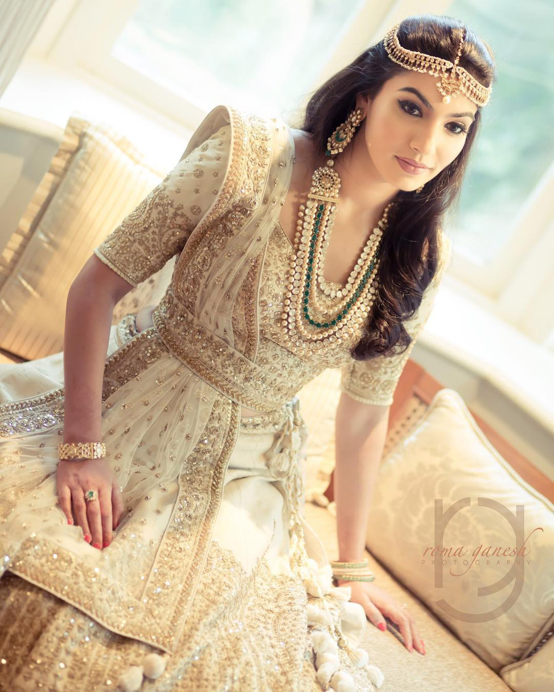 Add Some Flowers To Indian Hairstyles For Wedding