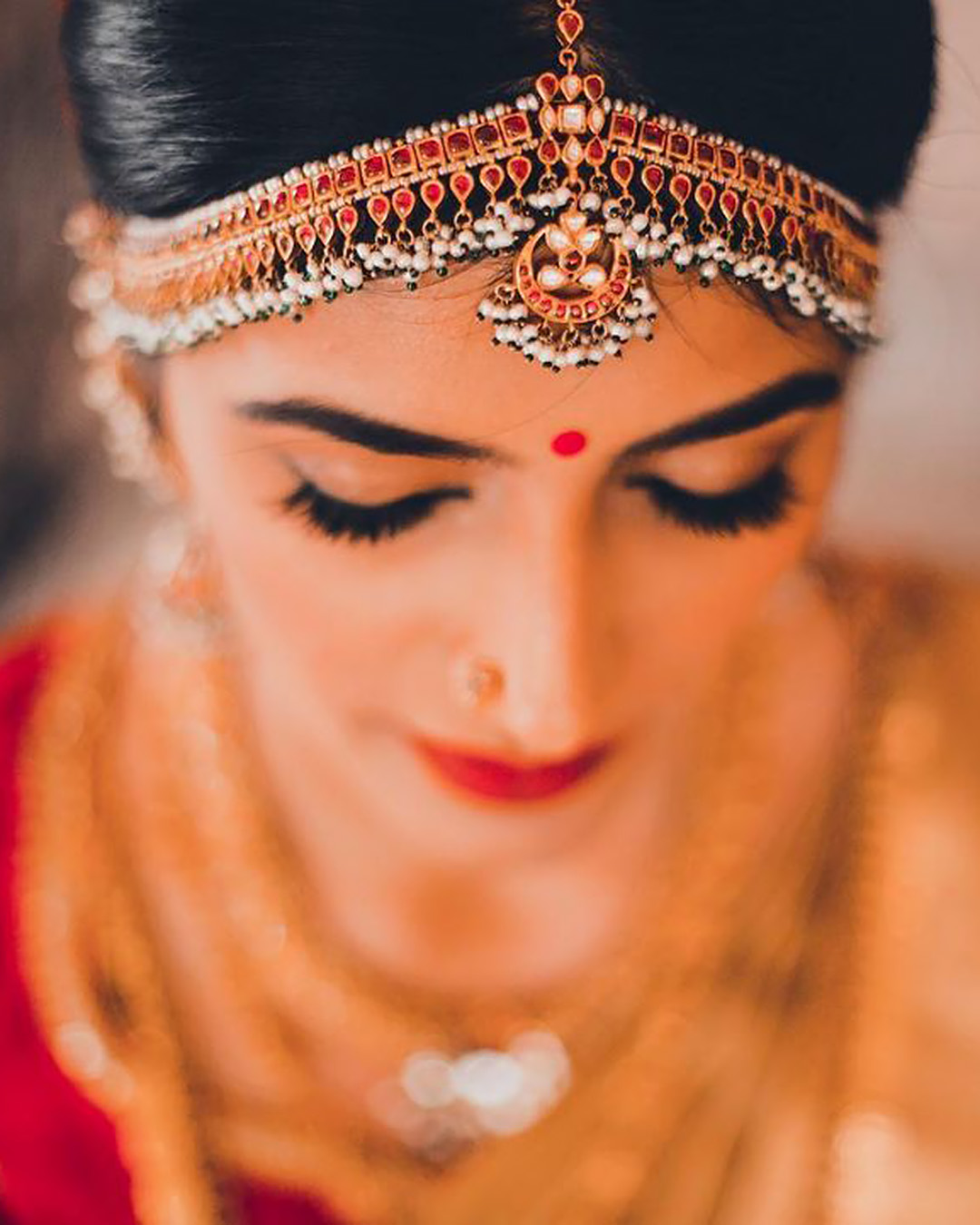 Add Some Flowers To Indian Hairstyles For Wedding