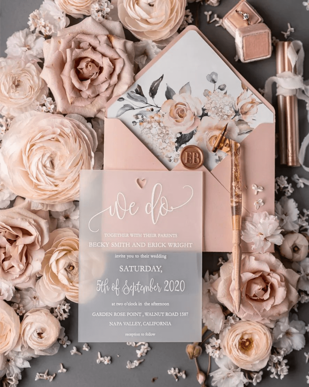 Lilac, Blue, and Rose Wedding Colors