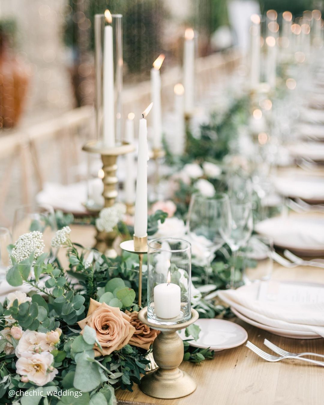 Wedding Centerpiece with Candles