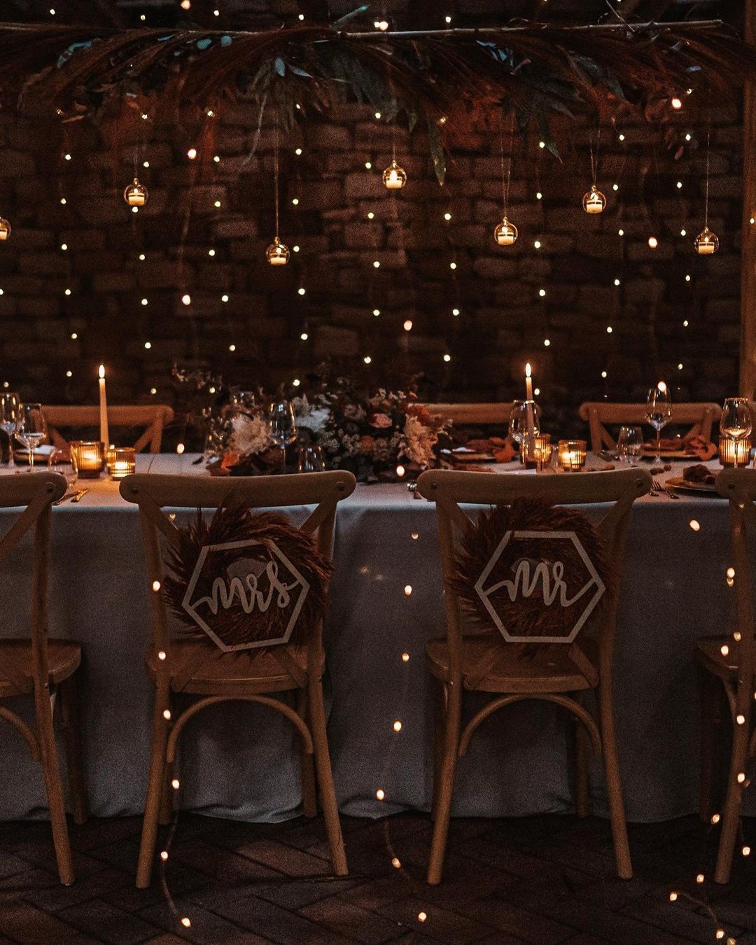 Hanging Table Decor Ideas with Candles