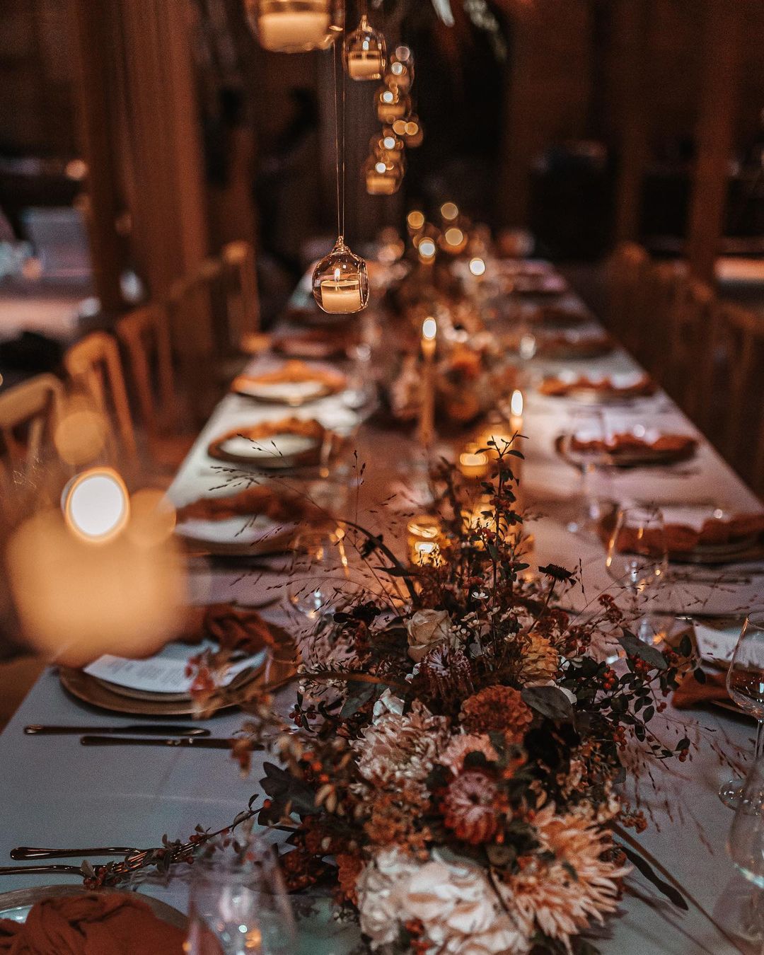 Floating Candles Wedding Centerpiece