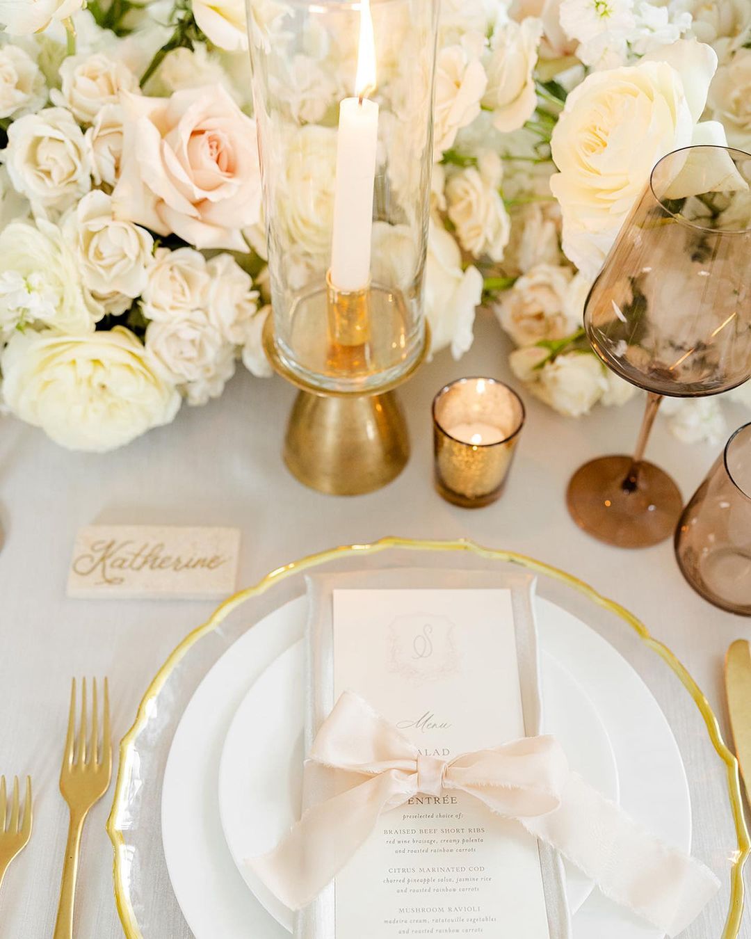 Wedding Candles Ideas with Greenery