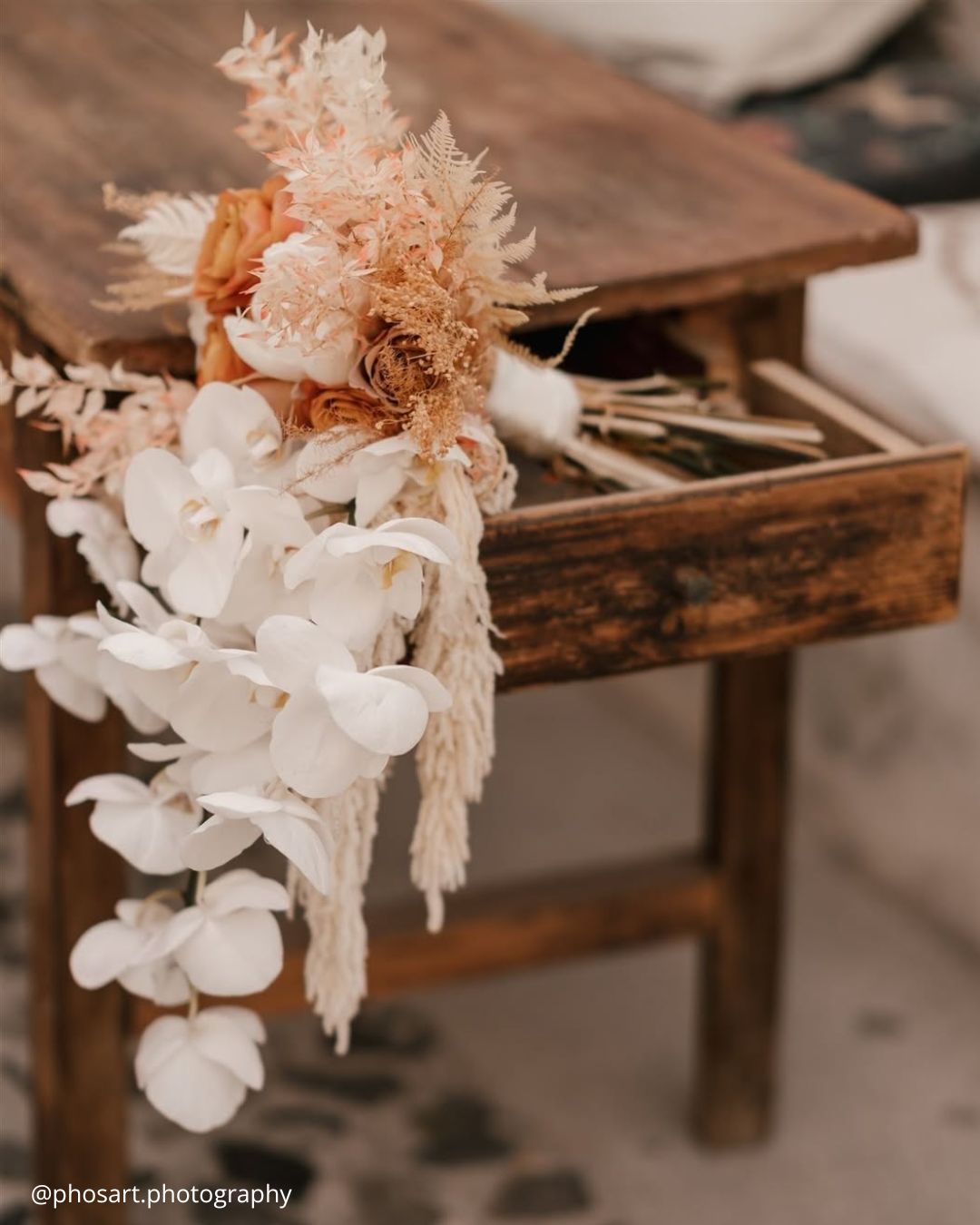 Wedding Cascade Bouquets with Orchids