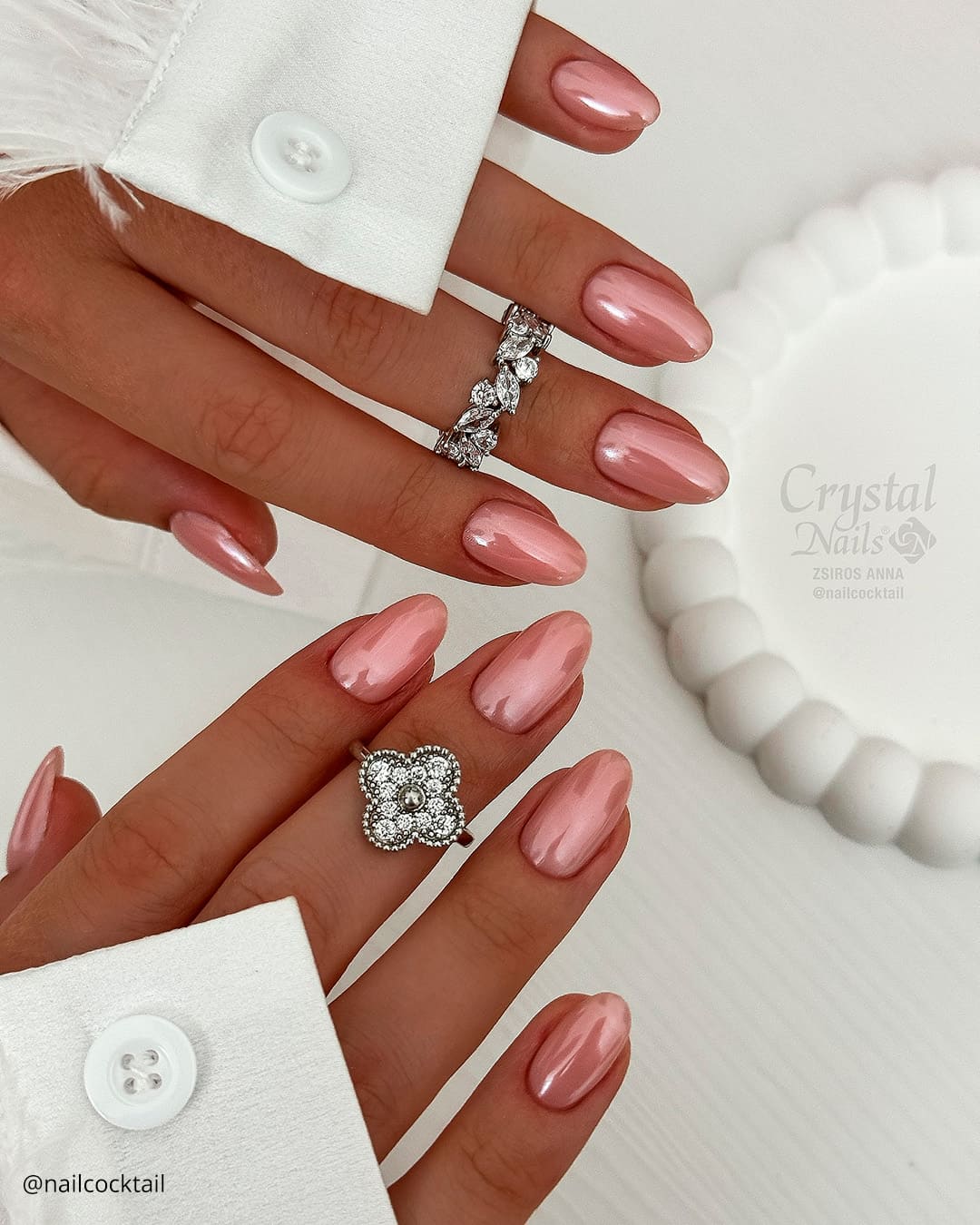 Wedding Art Designs on Bridesmaid Nails