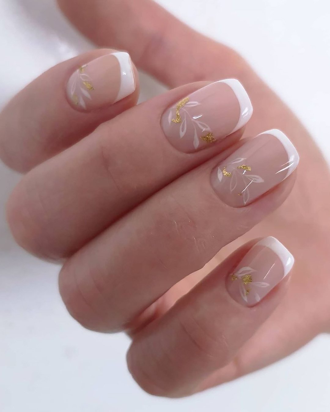 Pink And White French Tip Nails