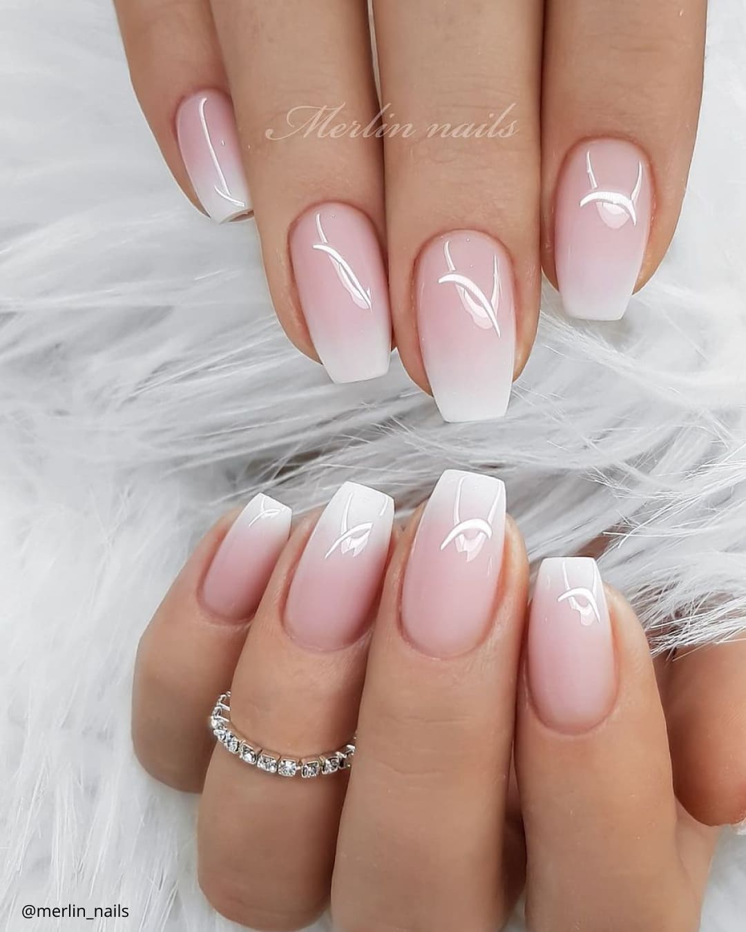 White and Pink Toe Nails