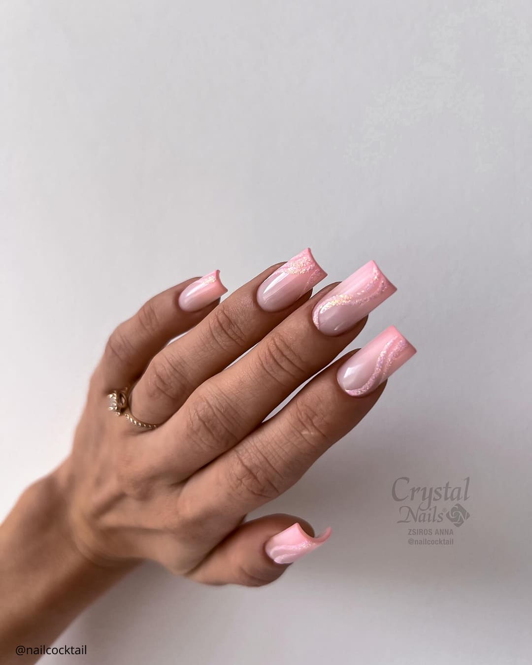 White and Pink Toe Nails
