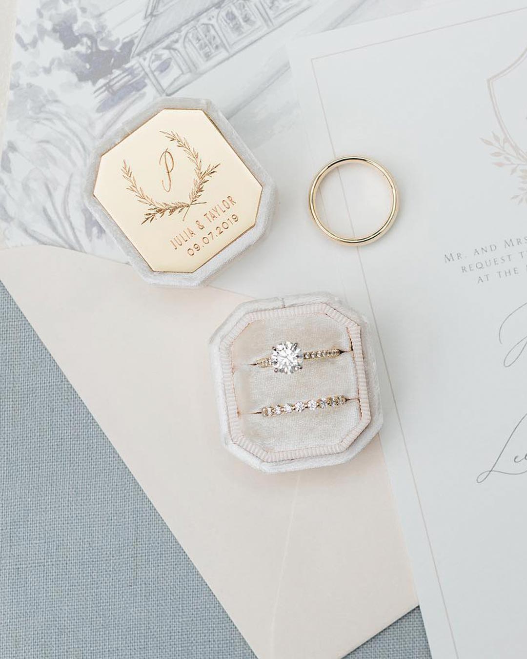 Monogrammed Wedding Menu