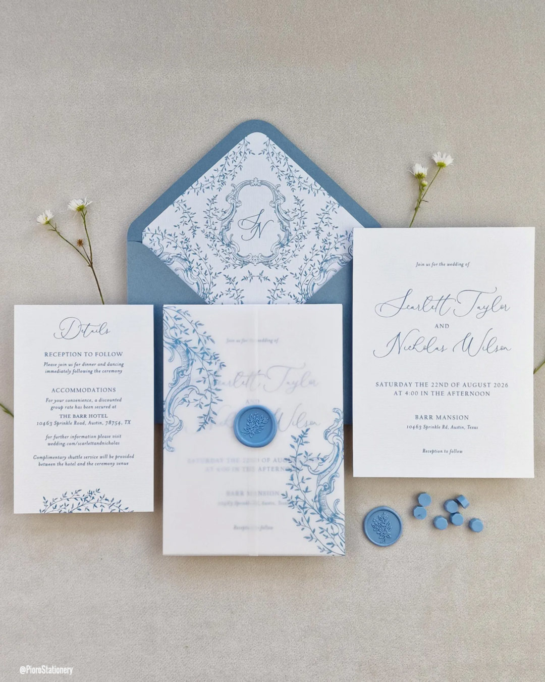 Elegant Winter Wedding Invitations