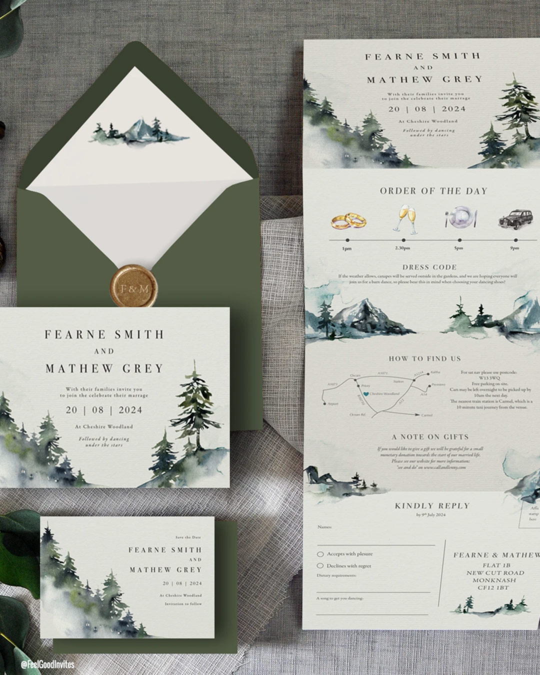 Unique Winter Wedding Invitations