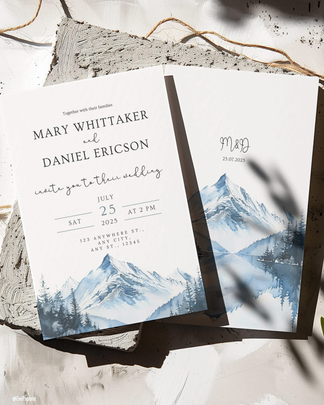 Winter-Themed Wedding Invitations