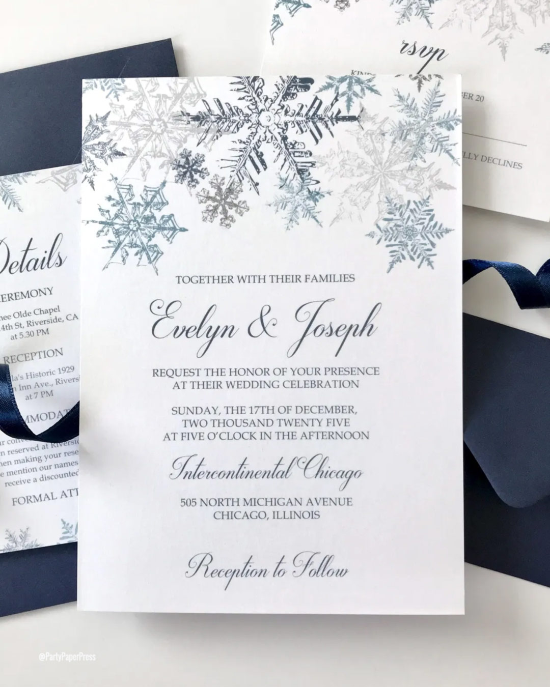 Winter-Themed Wedding Invitations