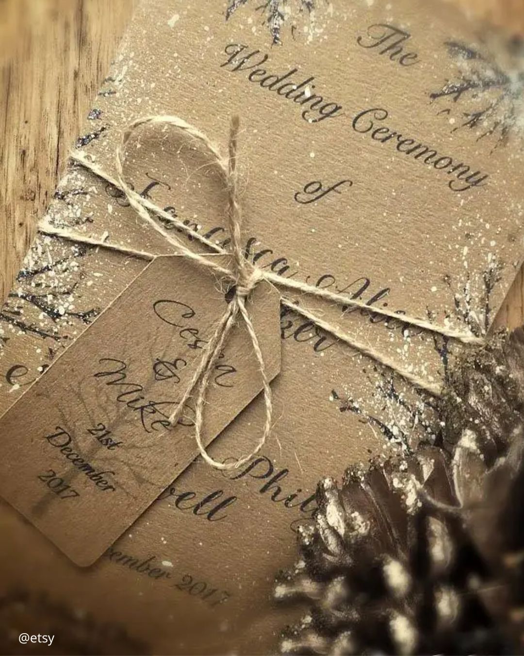 Rustic Winter Wedding Invitations