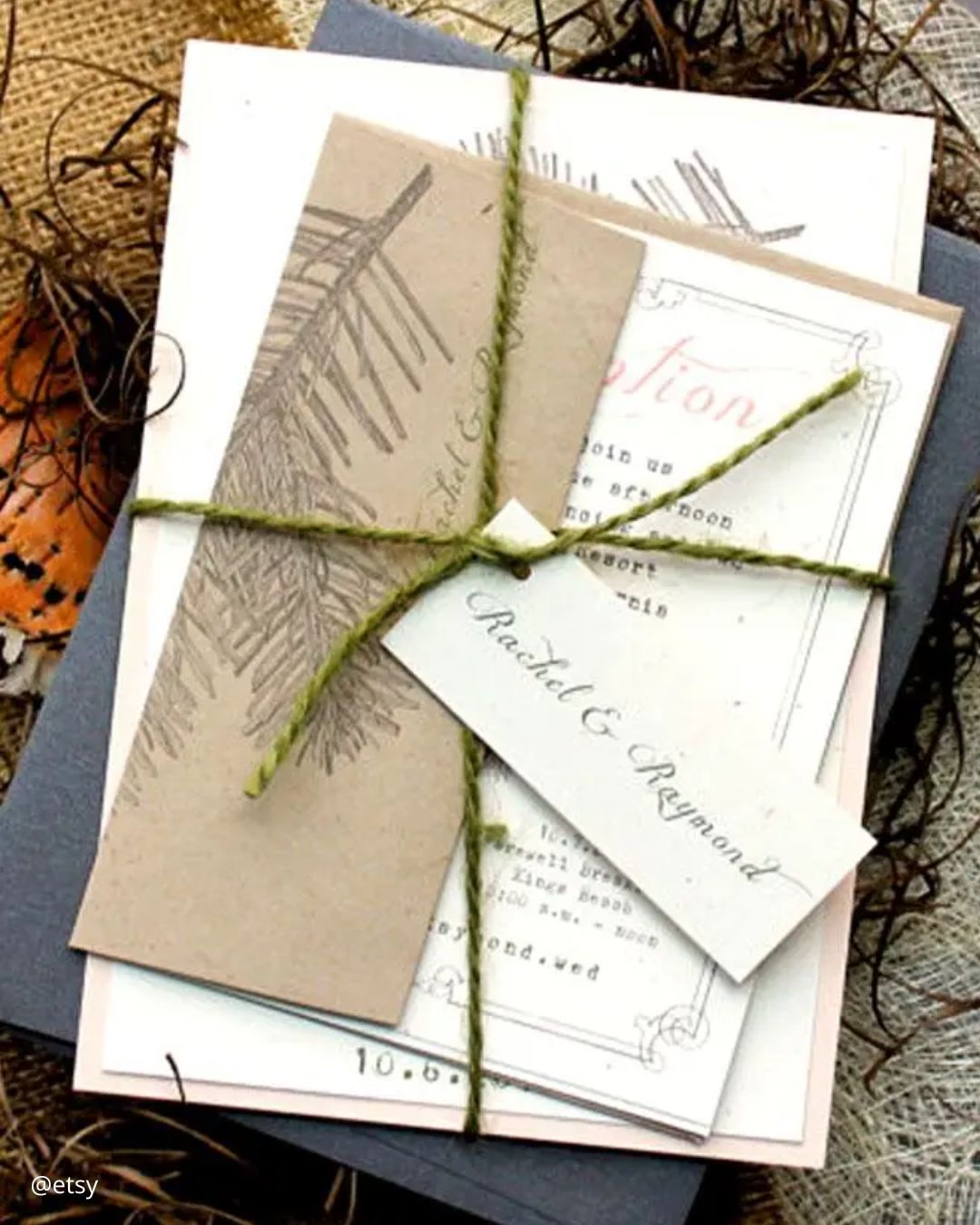 Rustic Winter Wedding Invitations