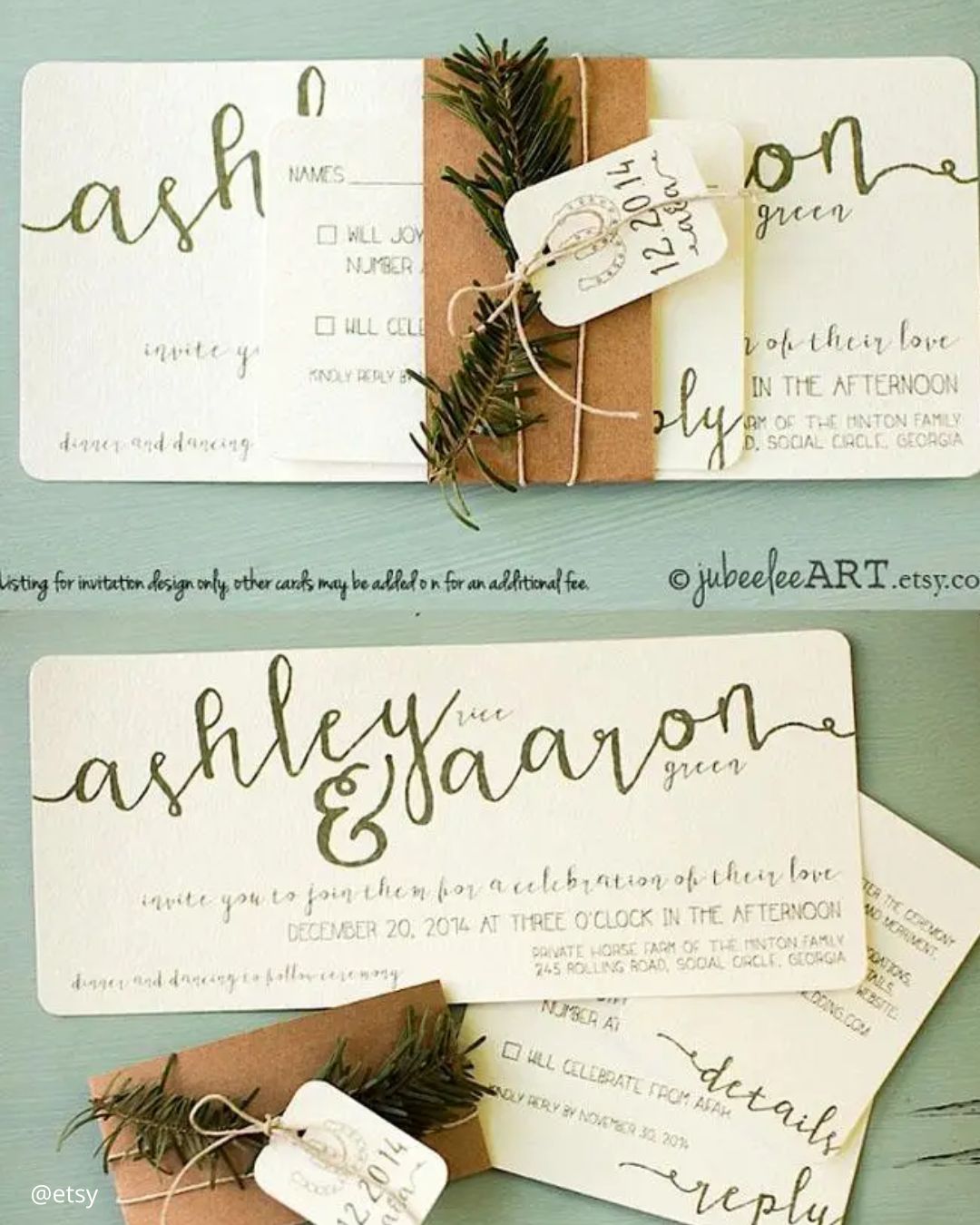 Elegant Winter Wedding Invitations