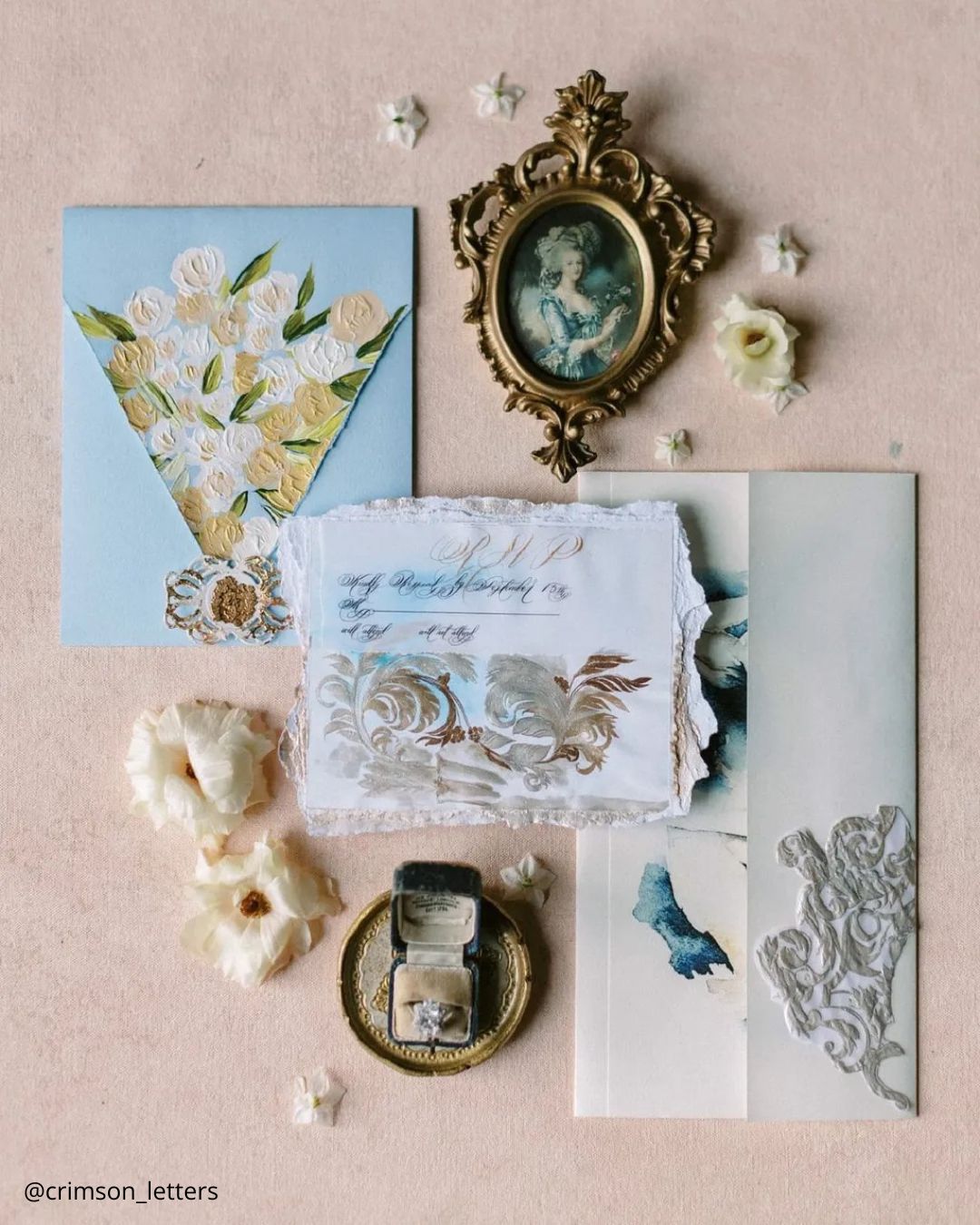 DIY lace wedding invitations