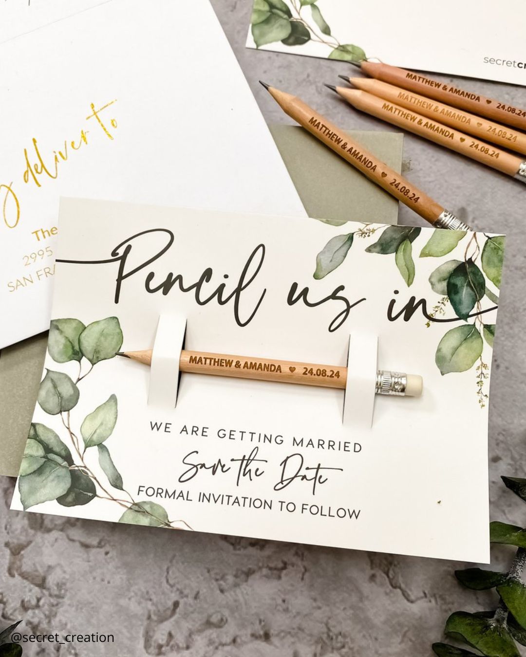 Unique DIY wedding invites