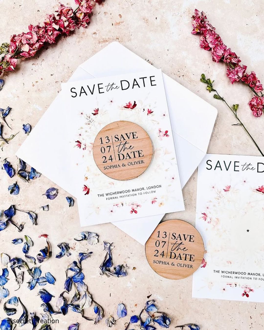 Unique DIY wedding invites