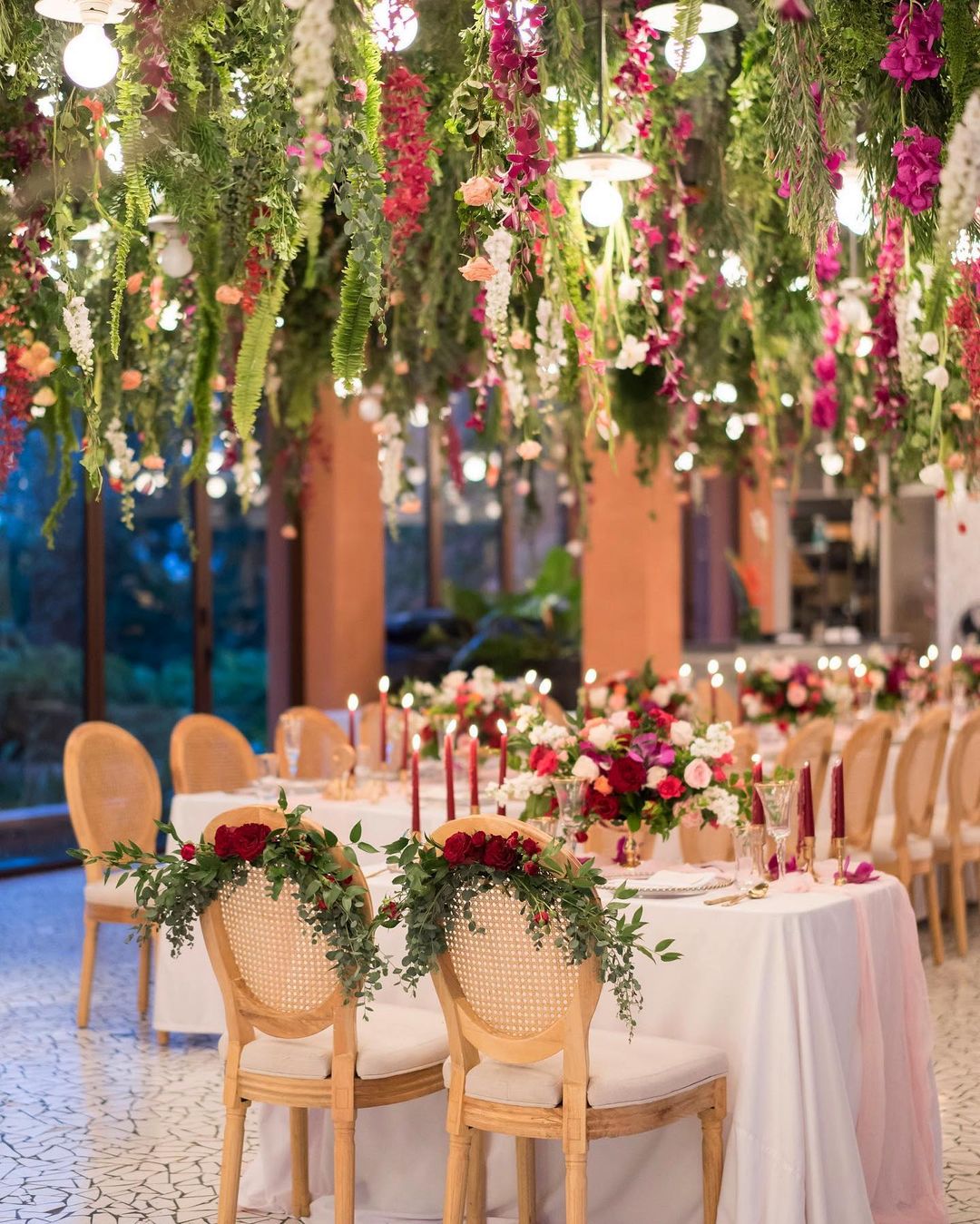 whimsical wedding color palette chairs