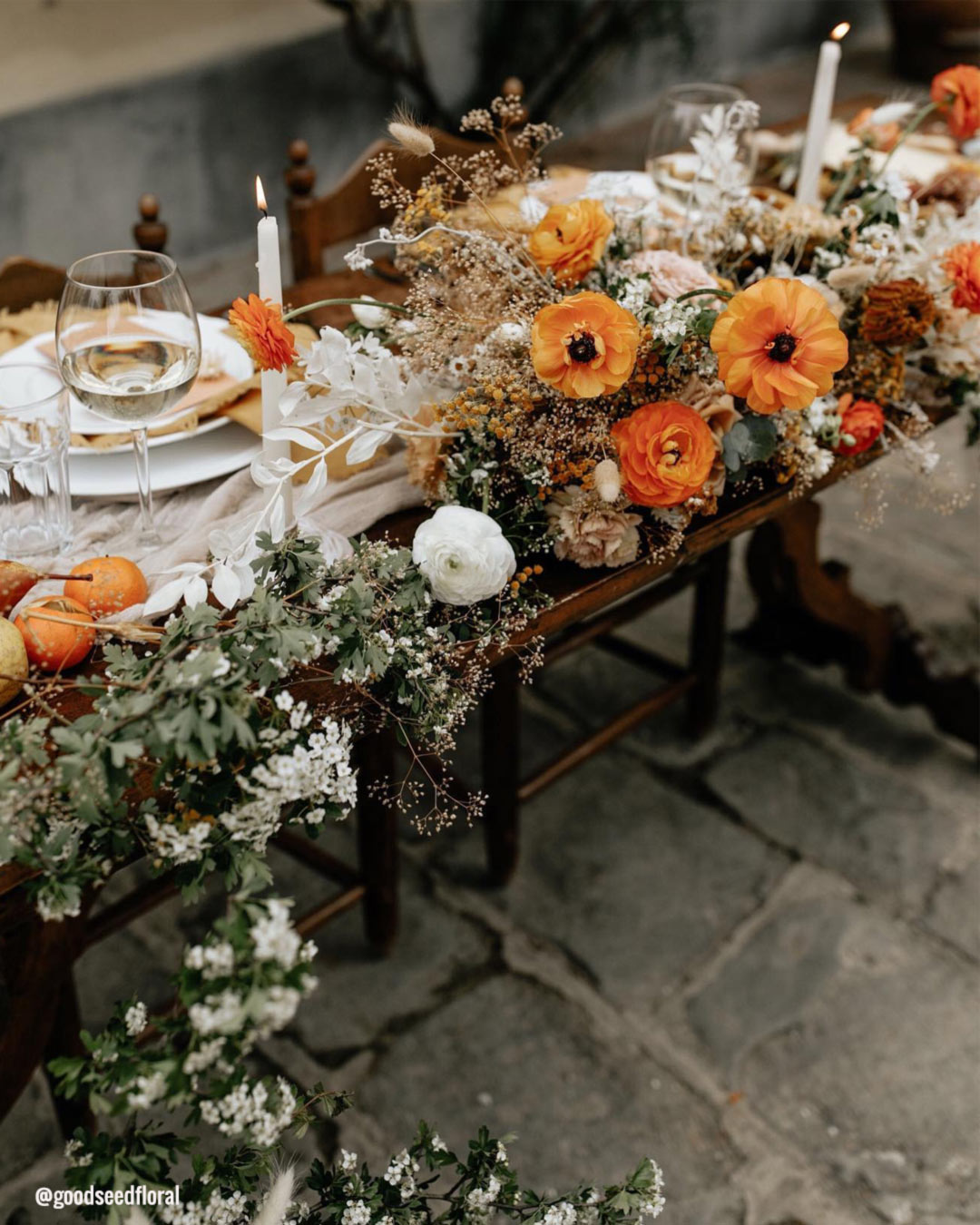 Rust Orange With Greenery
