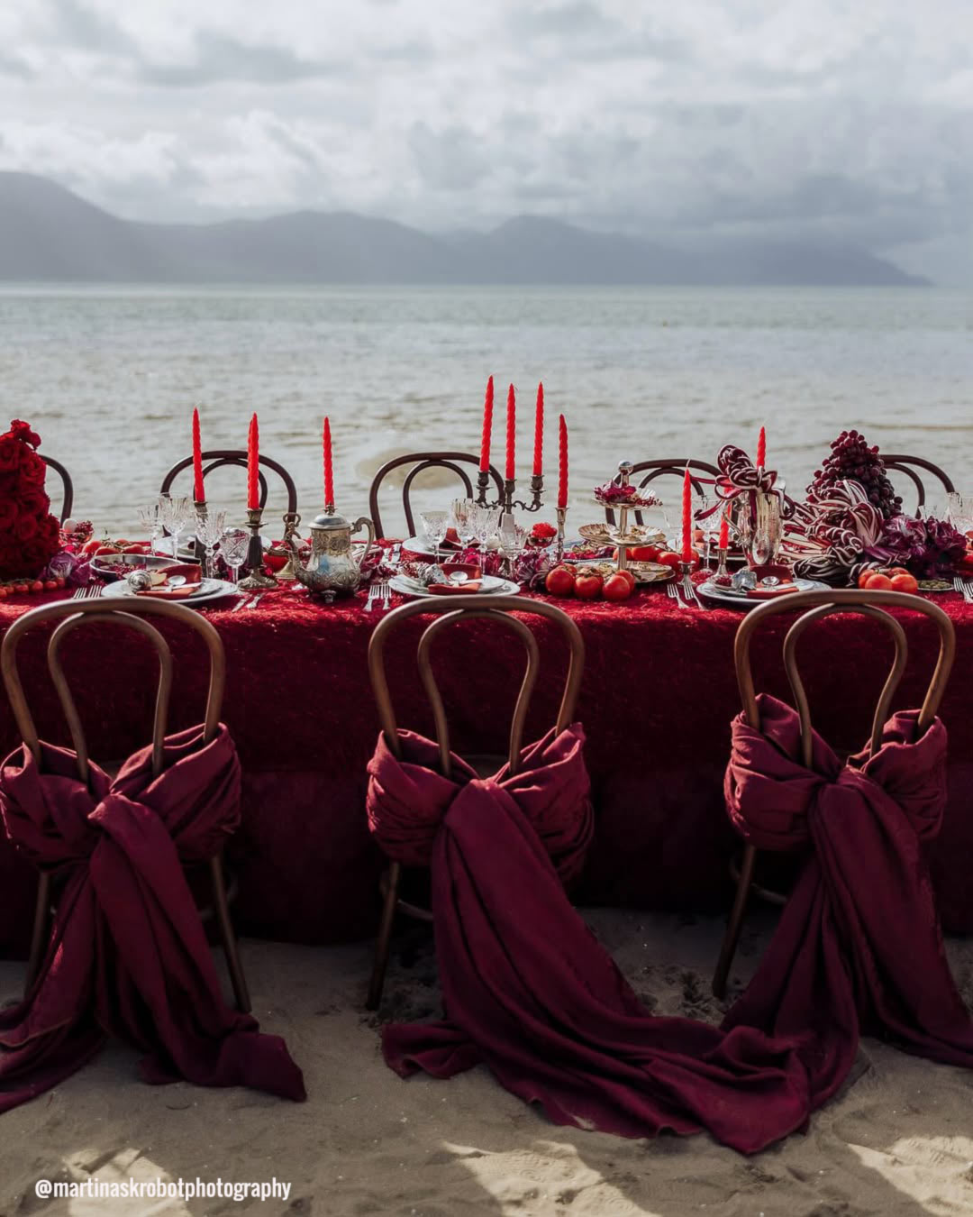 Burgundy and Red