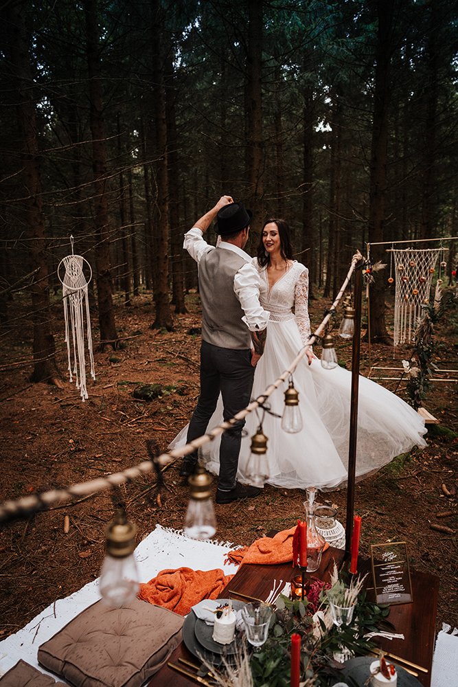 Wedding Reception In Forest