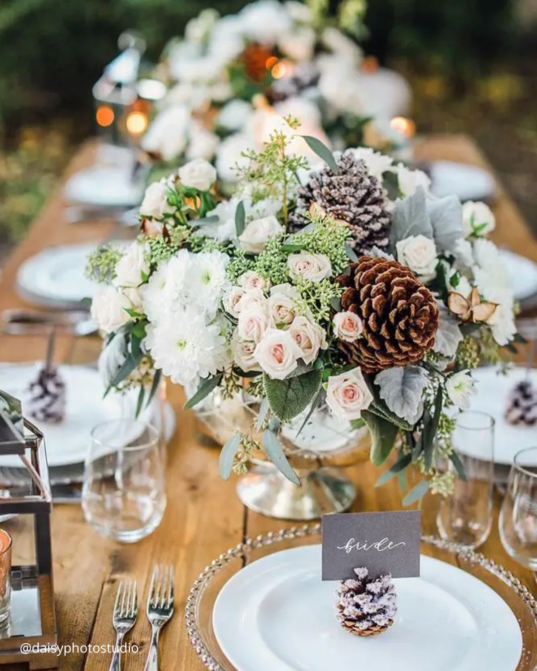 Christmas Wedding Decorations With Pines