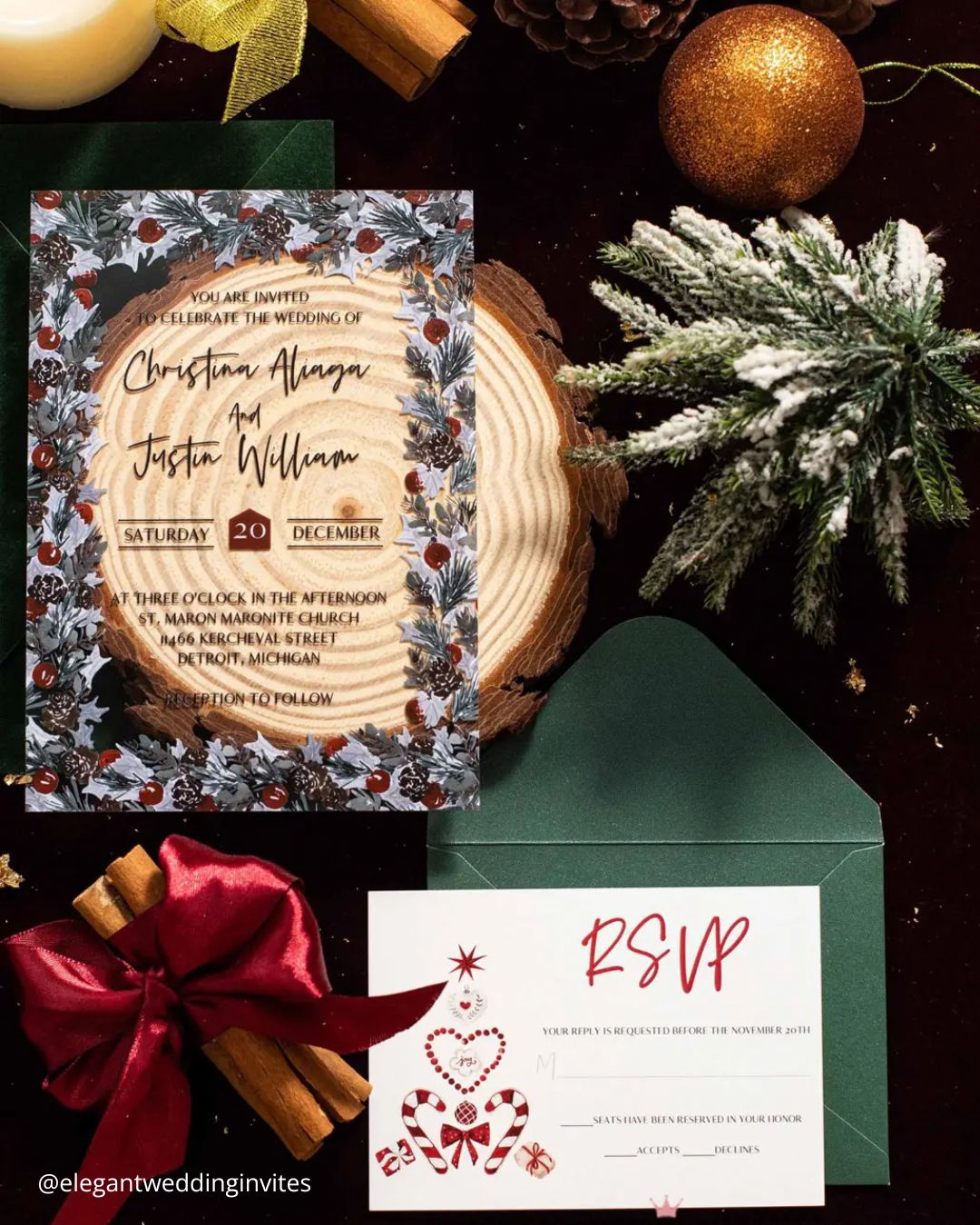 Christmas Wedding Invitations
