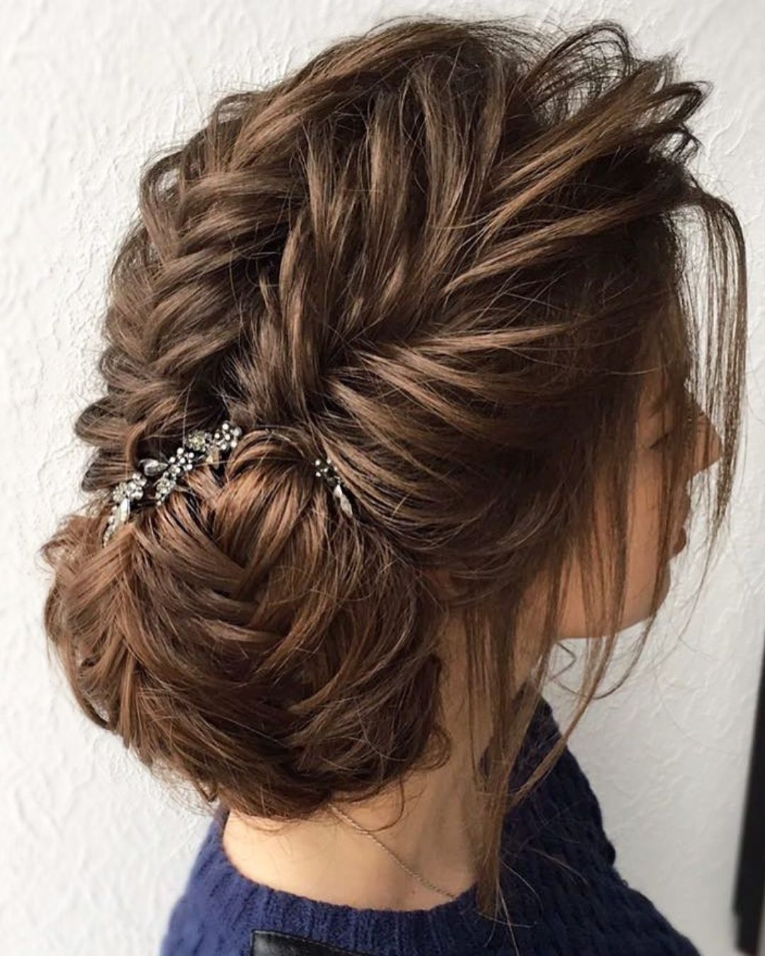 Wedding Side Bun Hairstyles With Veil