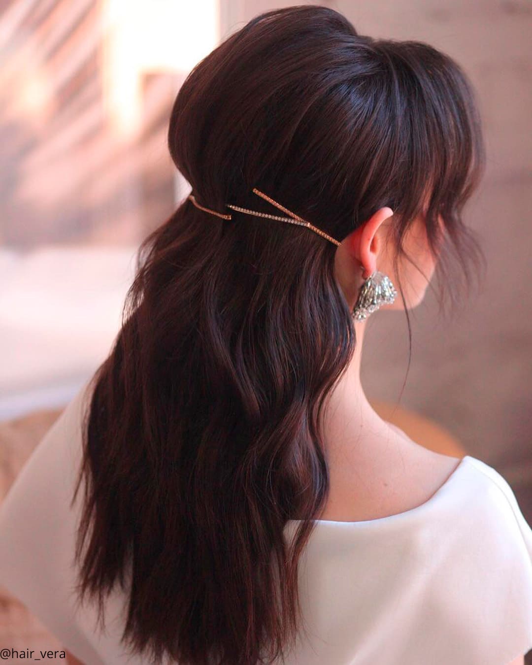 Down Loose Curls Wedding Hair DIY