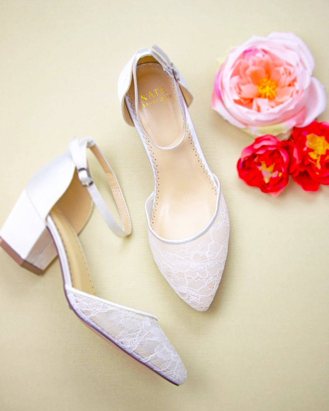 Satin Wedding Shoes Lace