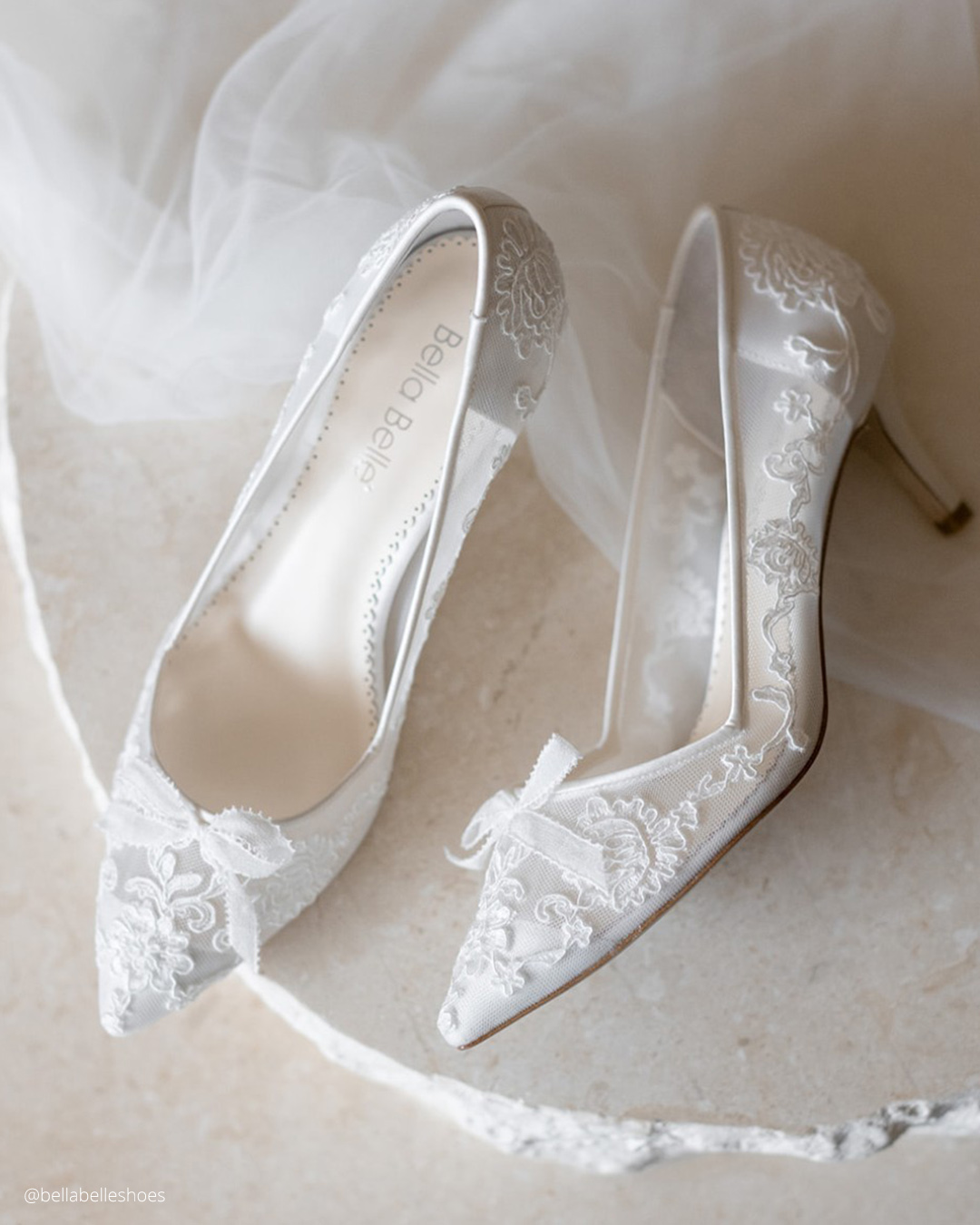 White Lace Bridal Shoes