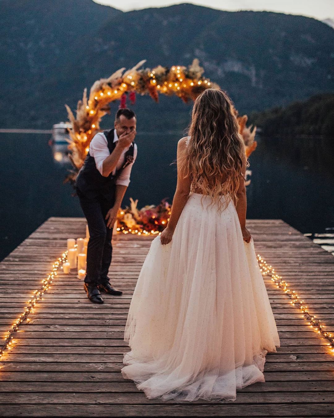 An Atmospheric Dock Wedding