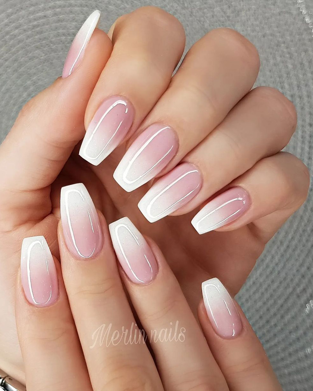 French Ombre Wedding Nails