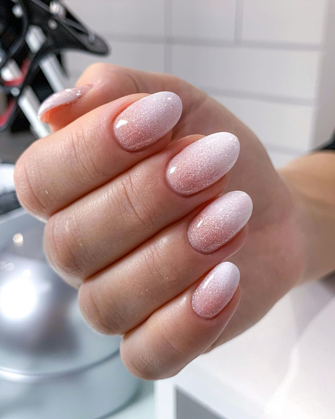 French Ombre Wedding Nails