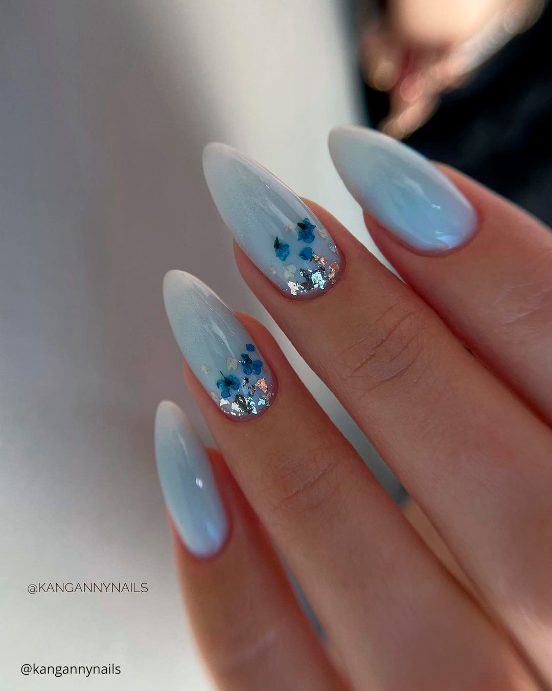 Ombre Wedding Nails Short
