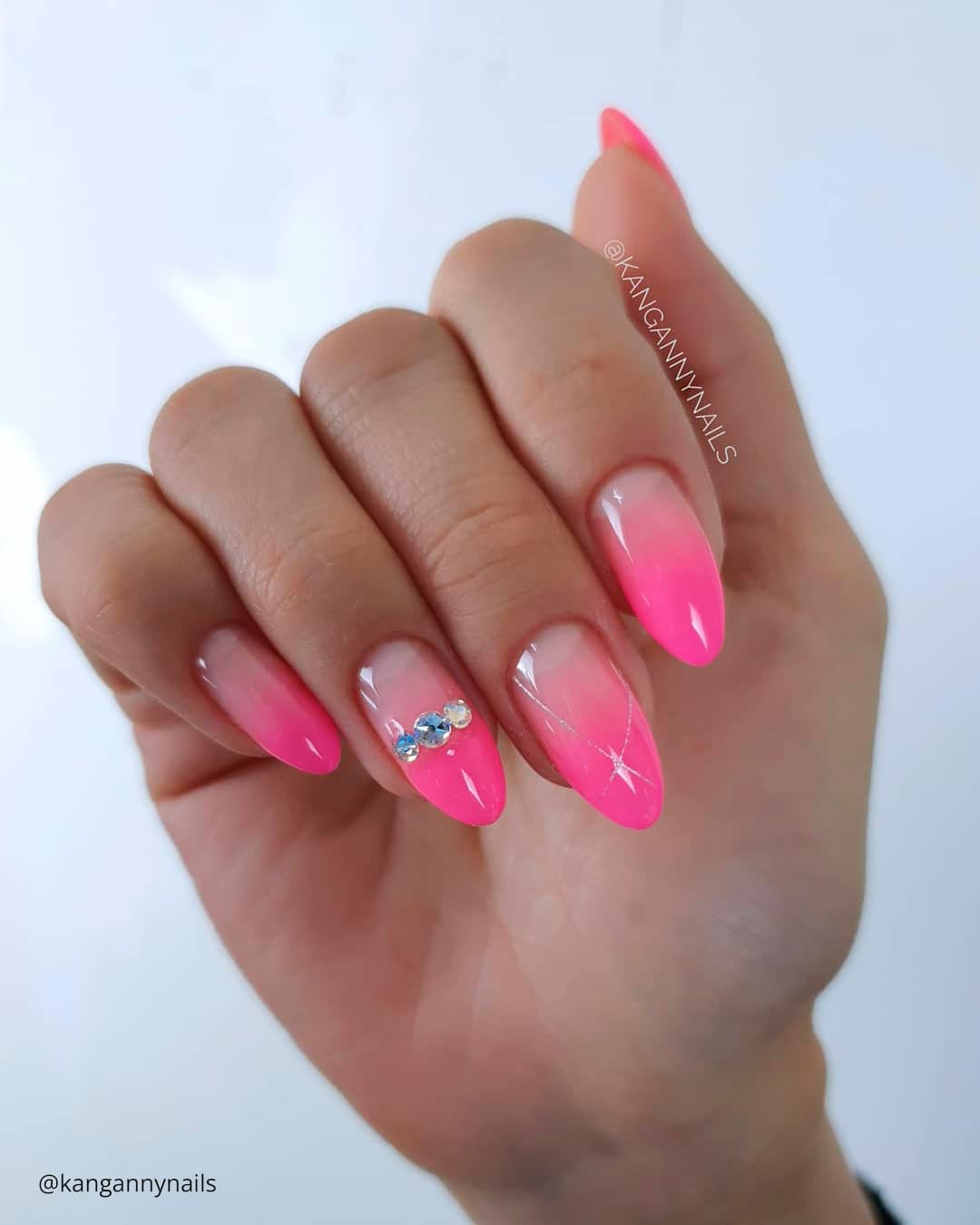 Ombre Wedding Nails Short