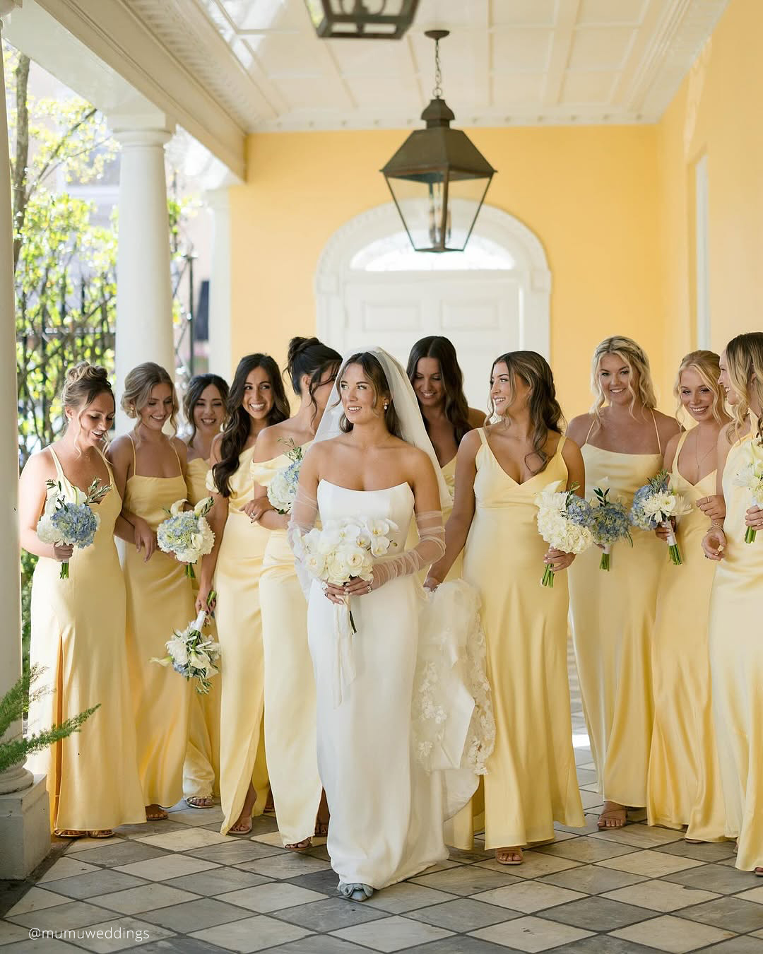 Light Yellow Bridesmaids Dresses