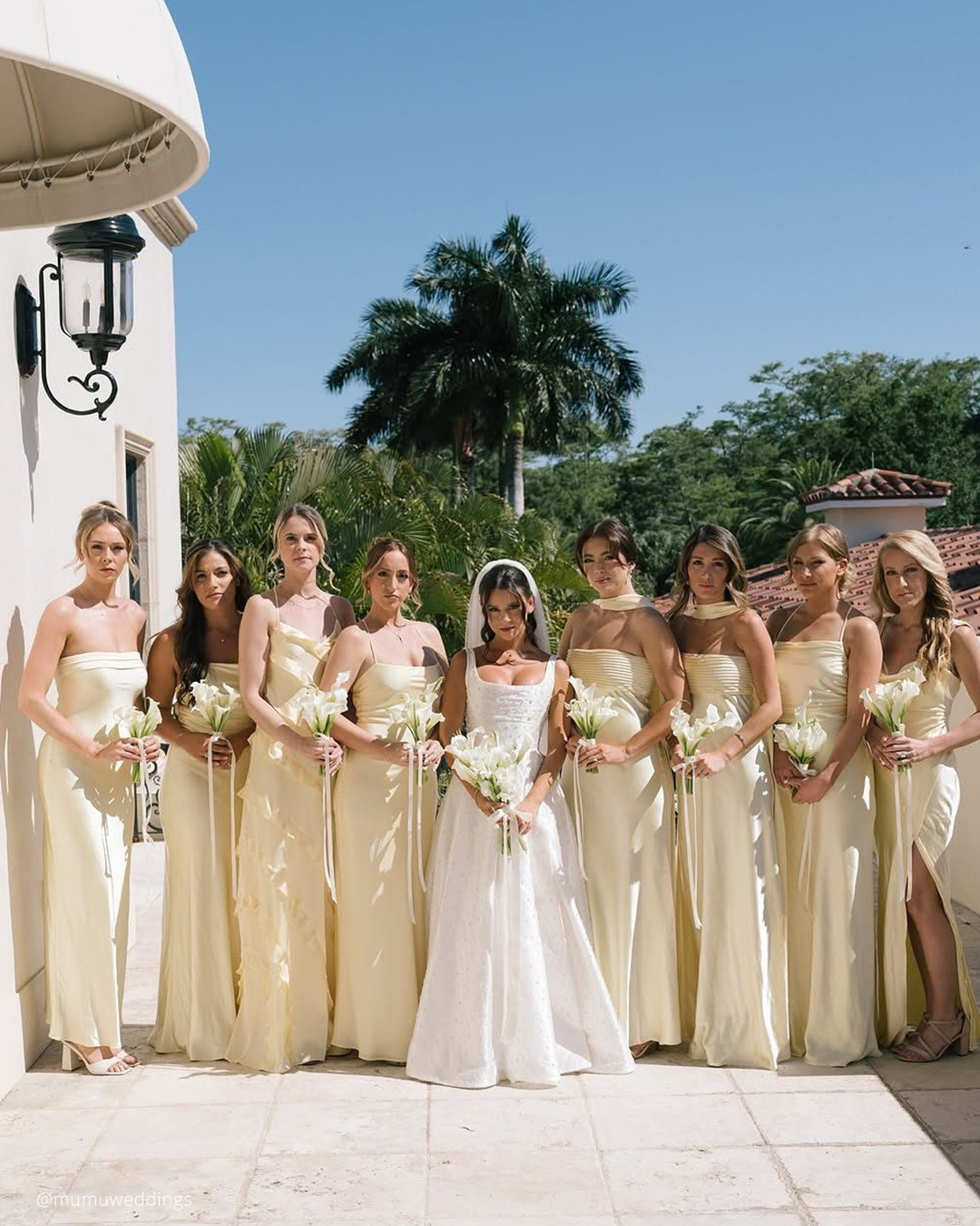 Light Yellow Bridesmaids Dresses
