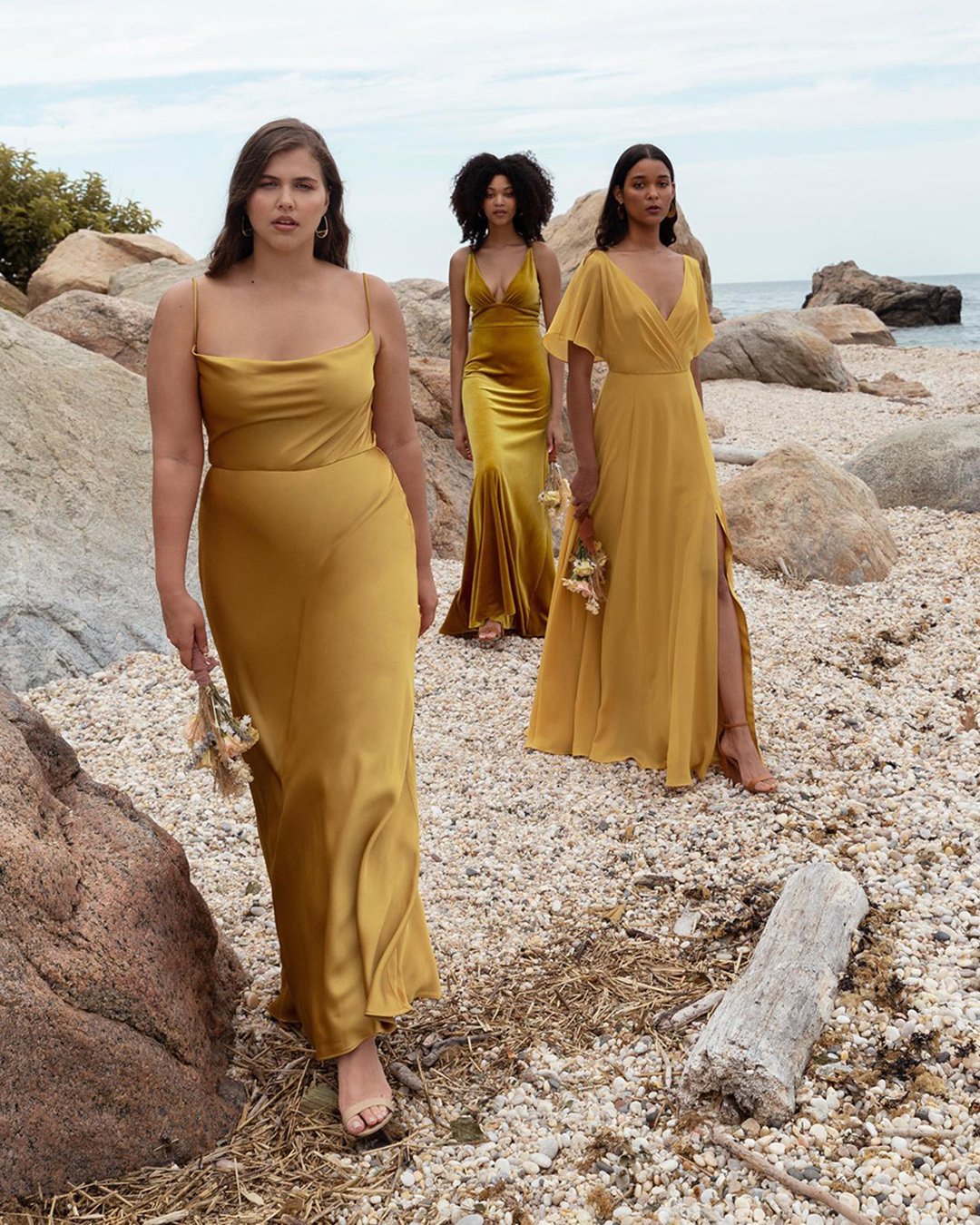 Golden Yellow Bridesmaid Dresses