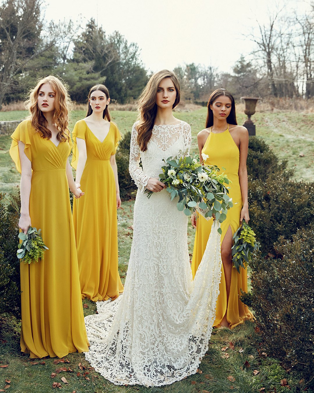 Yellow Long Bridesmaid Dresses