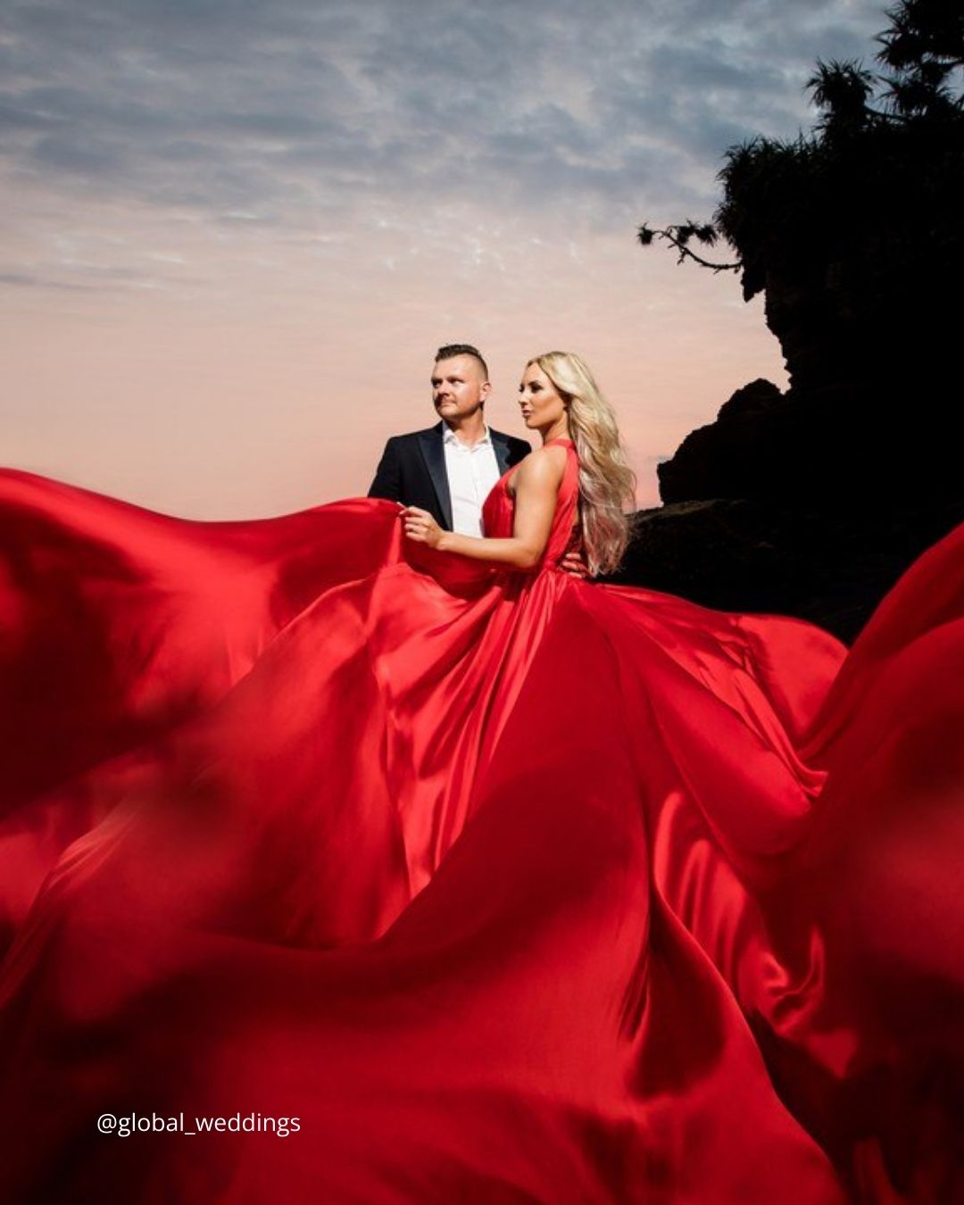Wedding Attire For Red And White Wedding Theme