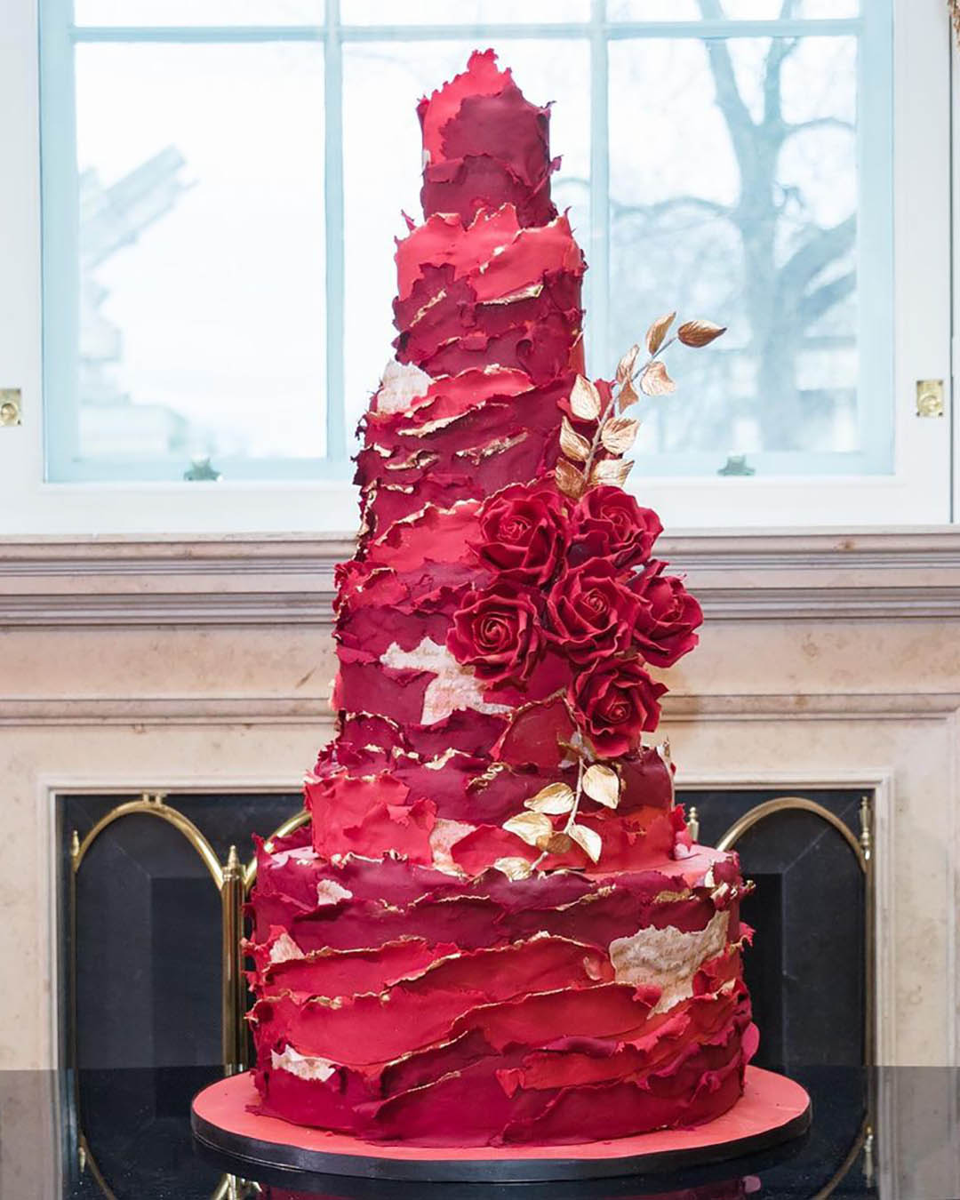 Red And White Wedding Aisle Decorations