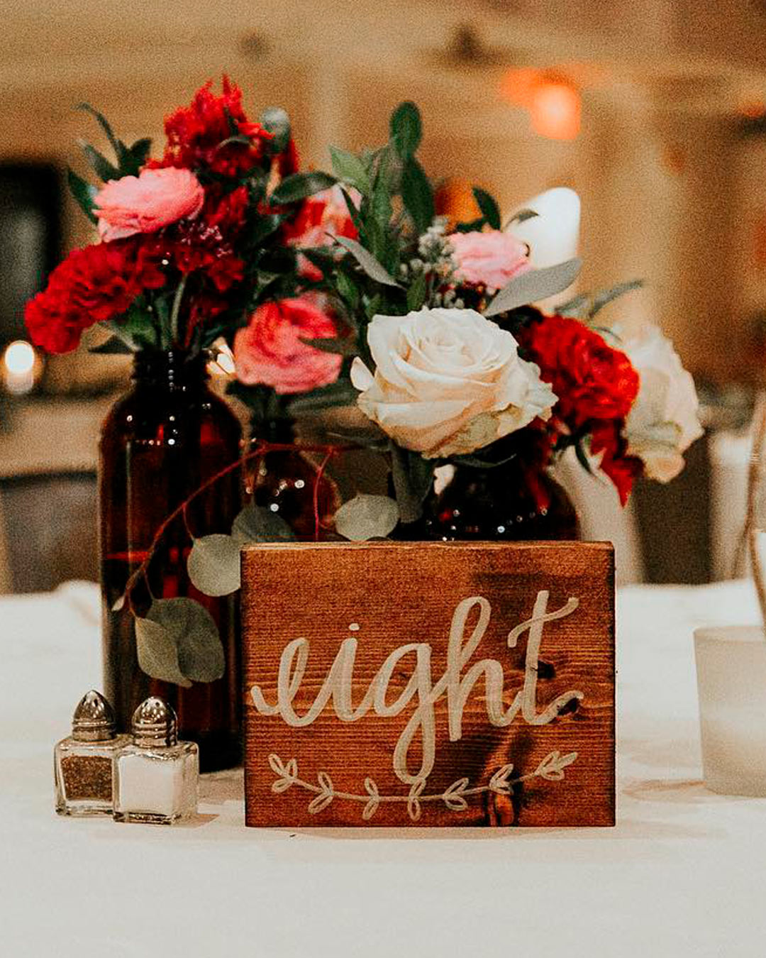 Red And White Flower Arrangements
