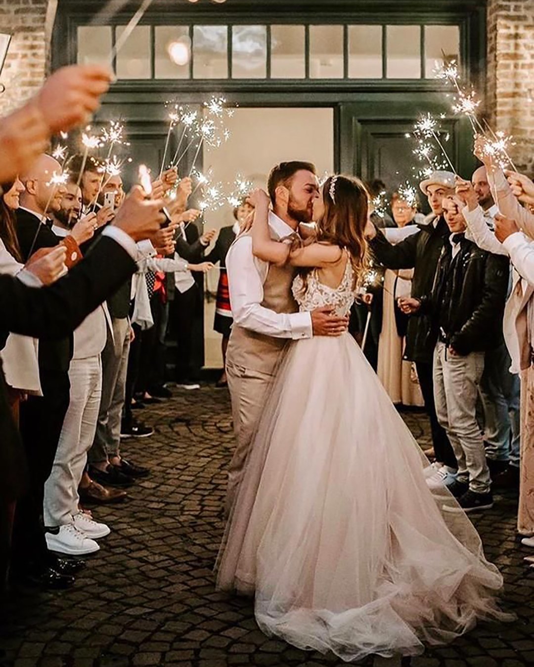 Kissing Couples Photos With Sparklers