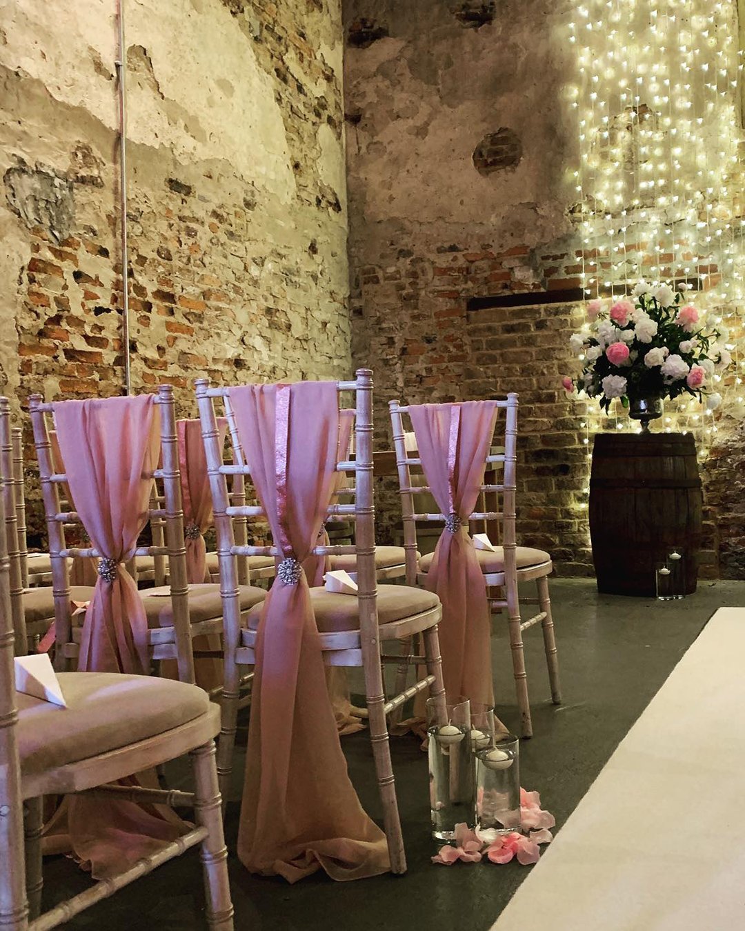 Rose Gold Wedding Seating Decor