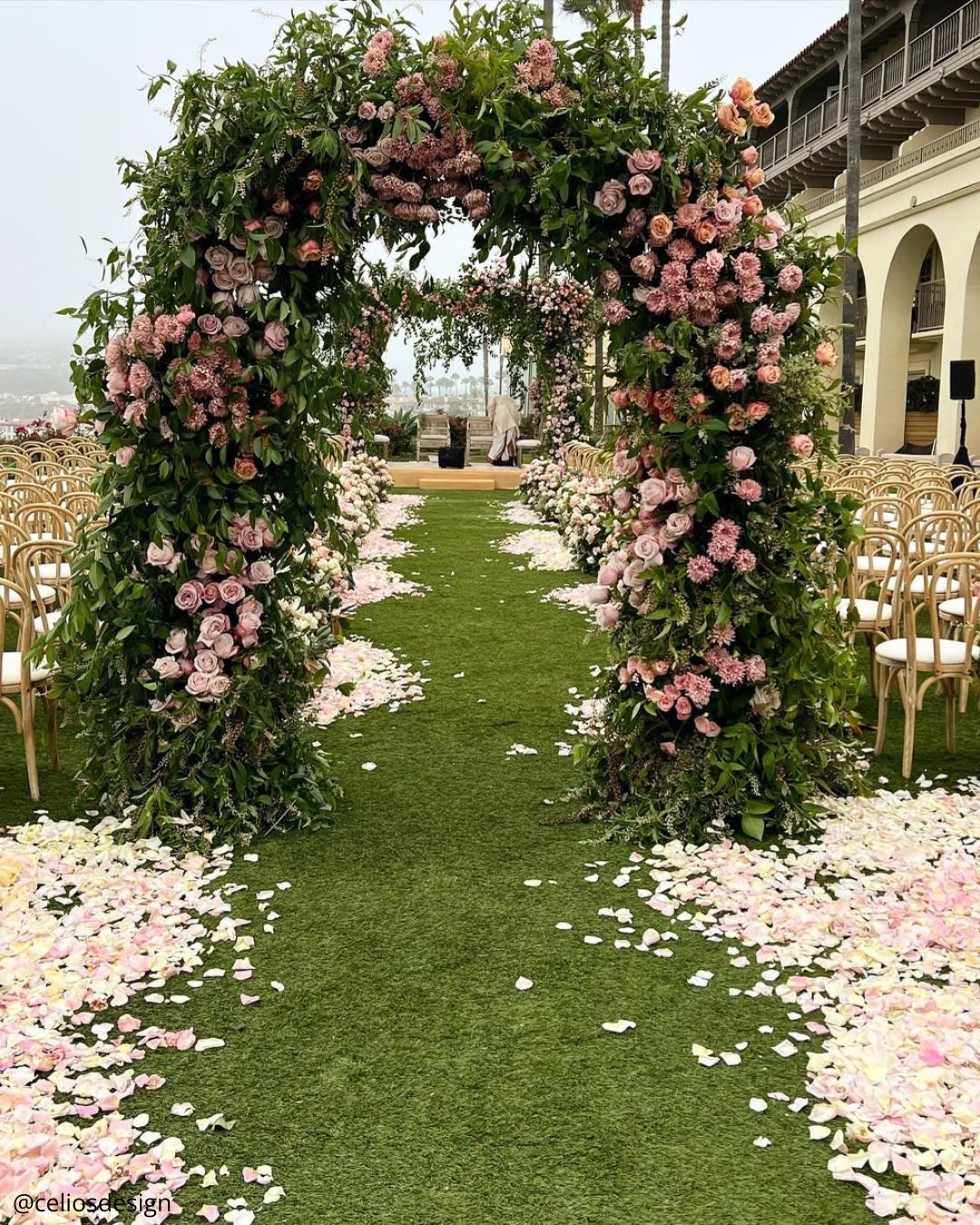 Rose Gold Wedding Aisle Decor Ideas